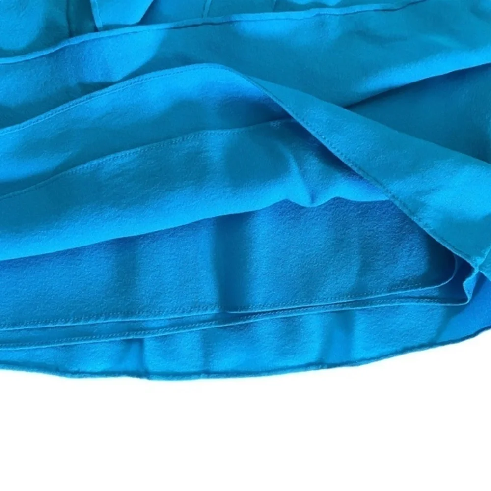 3.1 Phillip Lim Runway Silk Turquoise Blue Strapless Mini Dress Fall 2007